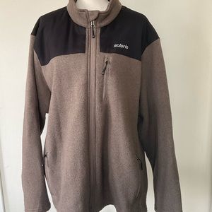 Men’s Solaris Fleece zippered Jacket XXL light brown and black